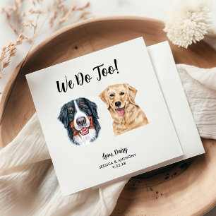 Hunde-Hochzeits-Cocktailservietten Serviette