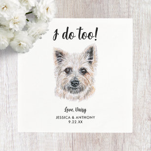 Hunde-Hochzeits-Cocktailservietten Serviette