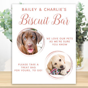 Hunde-Hochzeitsgeschenk Rosen-Gold Haustier-Foto-B Poster