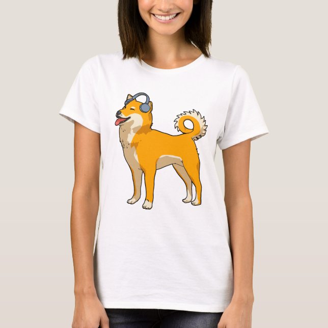 Hunde hören auf Musik T-Shirt (Vorderseite)