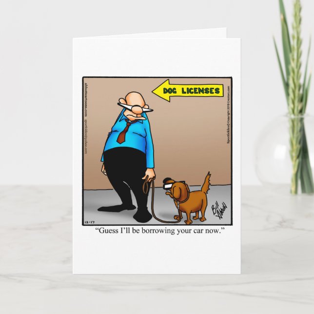 Hunde Humor-Blank-Grußkarte Karte (Vorderseite)