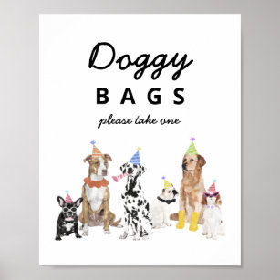 Hunde Hunde Geburtstagsfavoriten Zeichen Poster