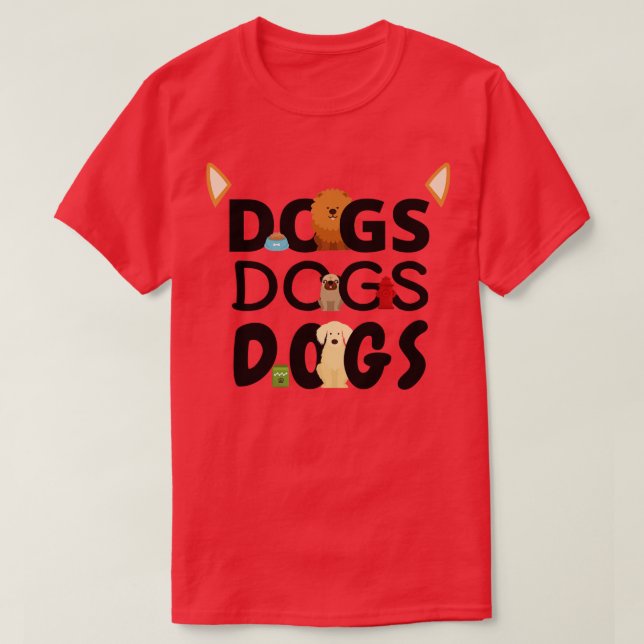 Hunde Hunde Hunde Haustiere Schwanz Welpengeschenk T-Shirt (Design vorne)