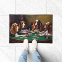 Hunde im Basset Hound Poker Art