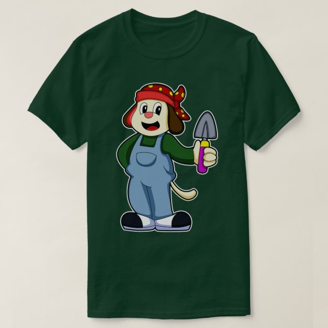 Hunde im Bauer mit Blume-Handtuch T-Shirt (Design vorne)