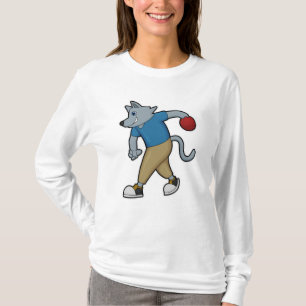 Hunde im Bowling mit Bowlingball T-Shirt