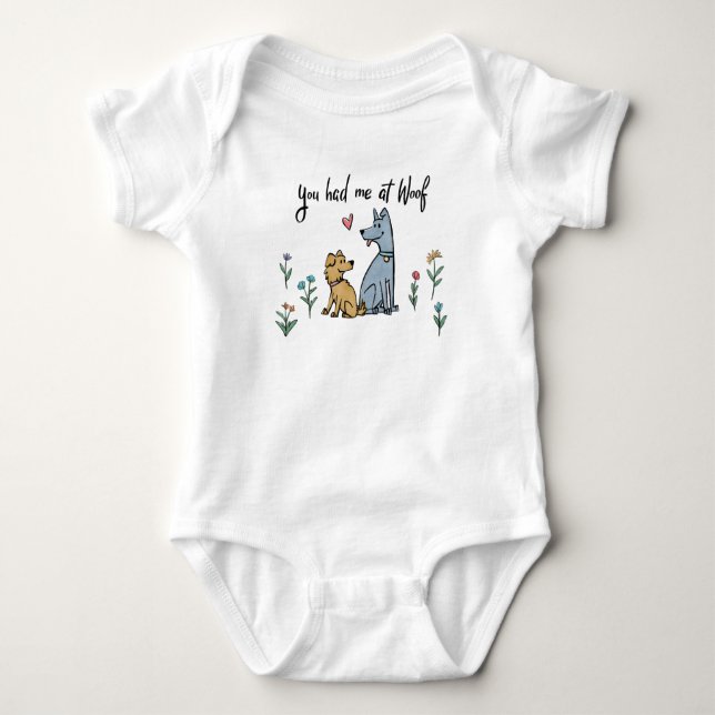Hunde im Garten III | hatten Sie mich am Schuss Baby Strampler (Vorderseite)