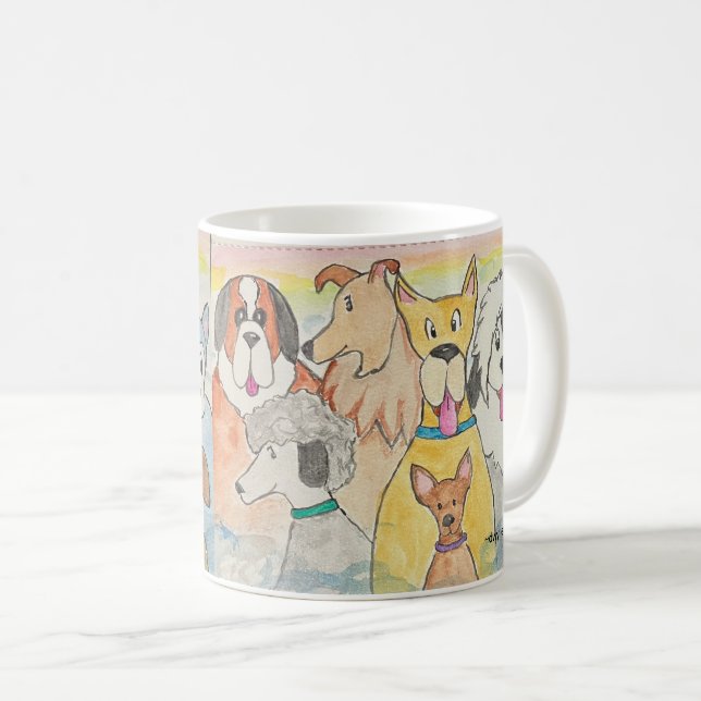 Hunde im Himmel Kaffeetasse (VorderseiteRechts)