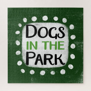 Hunde im Jigsaw-Puzzle-Park