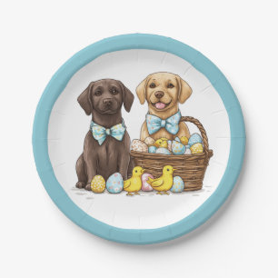 Hunde im Labrador Retriever Pappteller