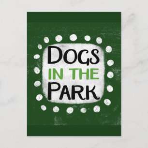 Hunde im Park Postcard Postkarte