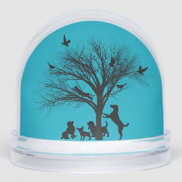 Hunde im Park Snow Globe Schneekugeln