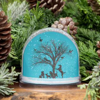 Hunde im Park Snow Globe Schneekugeln