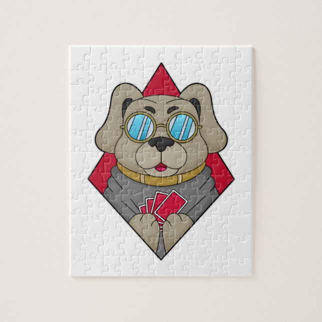 Hunde im Poker mit Poker-Karten (Vertikal)