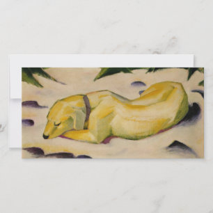 Hunde im Schnee liegen (von Franz Marc) Karte
