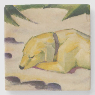 Hunde im Schnee liegen (von Franz Marc) Steinuntersetzer