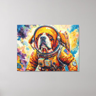 HUNDE IM WELTALL-ST. BERNARD 2 LEINWANDDRUCK