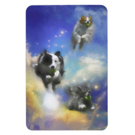 HUNDE IN DER BRÜCKE DES SCHWEREN BALLPATROL RAINBO MAGNET