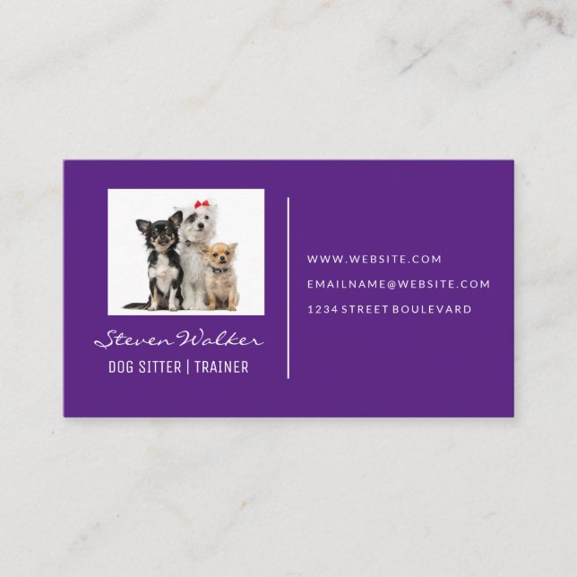 Hunde in der Gruppe | Hundepaws Visitenkarte (Vorderseite)