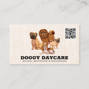 Hunde in der Gruppe QR-Code Visitenkarte