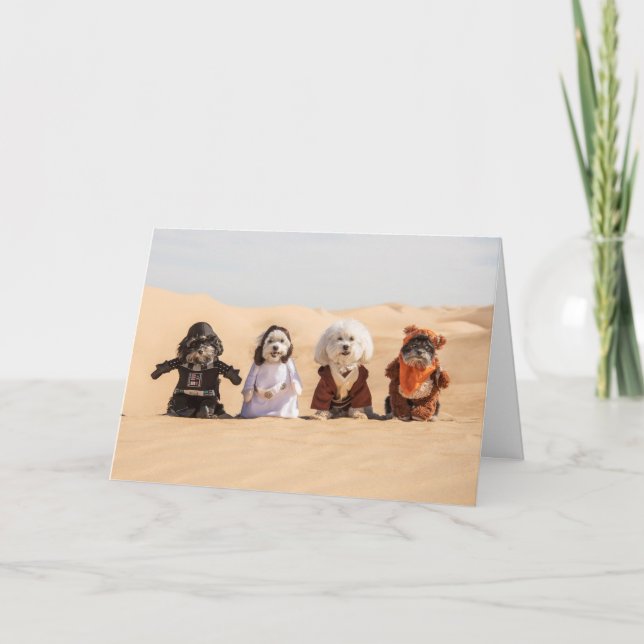 Hunde in der Kostümkarte Karte (Vorderseite)