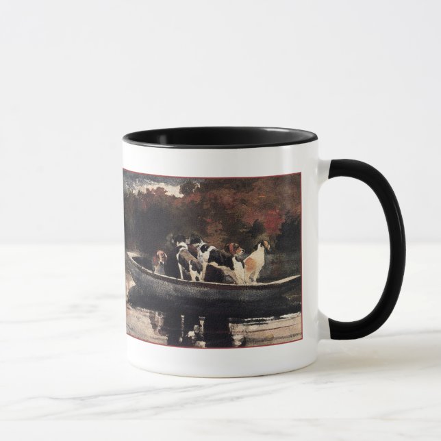 Hunde in einem Boot von Winslow Homer Tasse (Rechts)