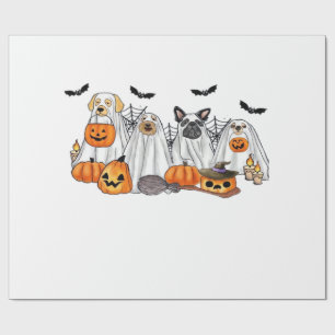 Hunde in Geisterkostümen Halloween Classic T-Shirt Geschenkpapier