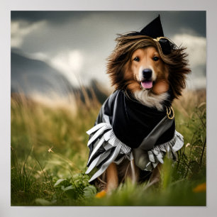 Hunde in Halloween-Kostüm Poster