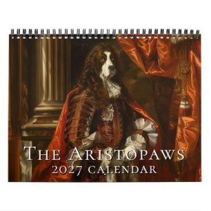 Hunde in historischen Kostümen 2026 Wandkalender