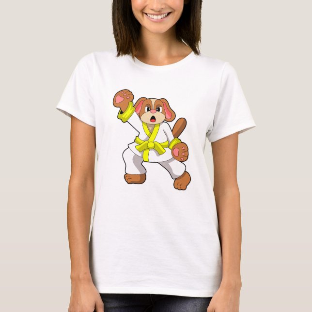 Hunde in Karate Martial Arts T-Shirt (Vorderseite)