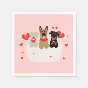 Hunde in Liebe Serviette