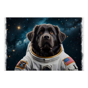 Hunde in Neufundland im Weltraum Poster