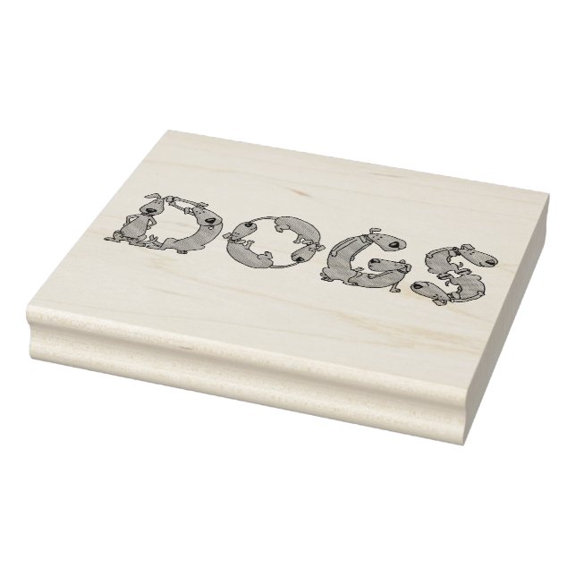 Hunde in Niedlichen Funny Dog Letters geschrieben Gummistempel (Stempel)