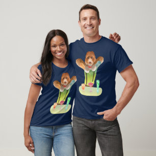 Hunde in Retro-Bar T-Shirt