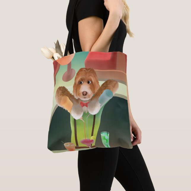 Hunde in Retro-Bar Tasche (Von Nahem)