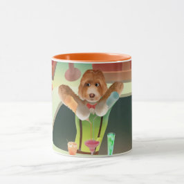 Hunde in Retro-Bar Tasse