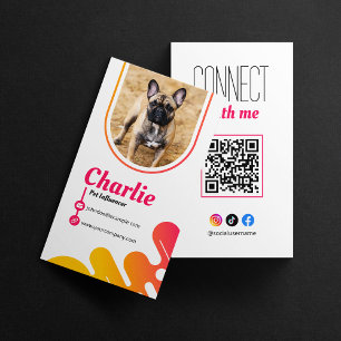 Hunde Influencer Foto Soziale Medien QR Code Visitenkarte