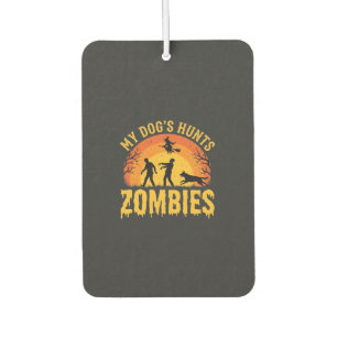 Hunde jagt Zombies Halloween-Design Autolufterfrischer