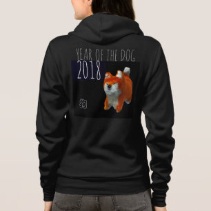 Hunde Jahr Shiba Welppy 3D Digital Art Frau H Hoodie
