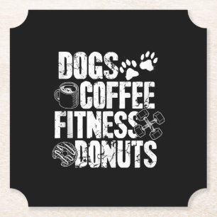 Hunde Kaffee Ness Donuts Gym Feinschmecker Workout Untersetzer