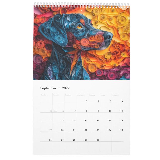 Hunde Kalender (Sep 2027)