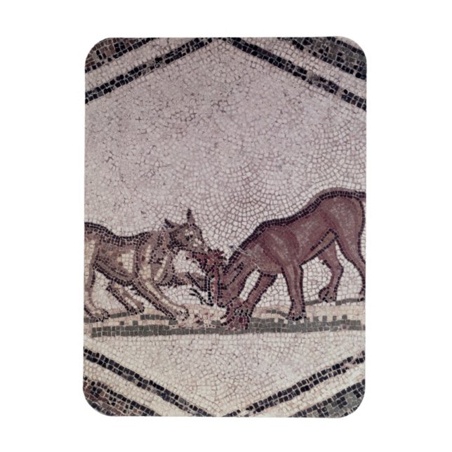 Hunde kämpfen für einen Vogel, römisch, 2.-3. Jahr Magnet (Vertikal)