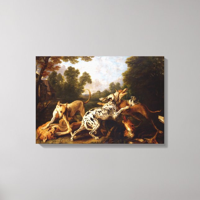 Hunde kämpfen (von Frans Snyders) Leinwanddruck (Vorderseite)