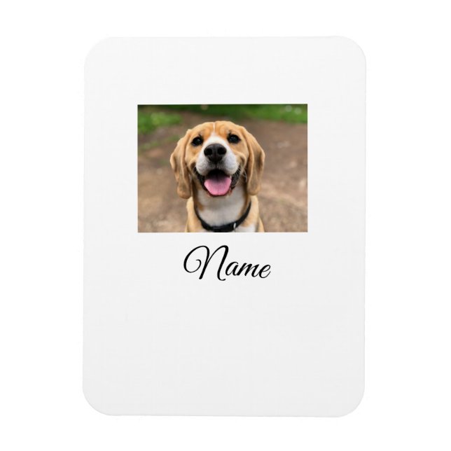 Hunde Katze Foto hinzufügen Haustiername cu benutz Magnet (Vertikal)