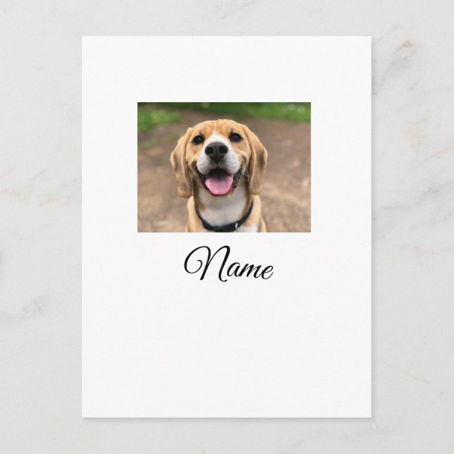 Hunde Katze Foto hinzufügen Haustiername cu benutz Postkarte (Vorderseite)