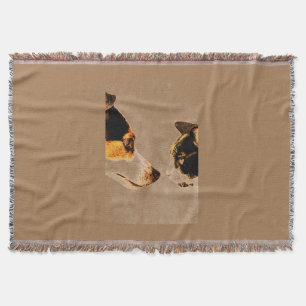 'HUNDE/KATZE TAPESTRIE IN BROWN. DECKE