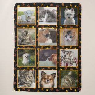 Hunde Katzen Autumn Paw druckt benutzerdefinierte  Sherpadecke