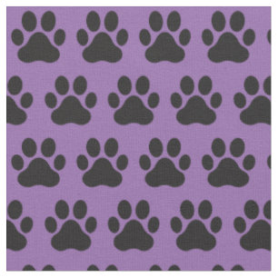 Hunde Katzen Drucke Lila Schwarz Stoff