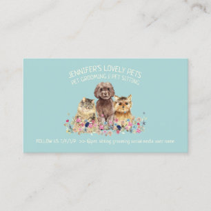 Hunde Katzen Grooming Petsitter Boutique Tierarzt Visitenkarte
