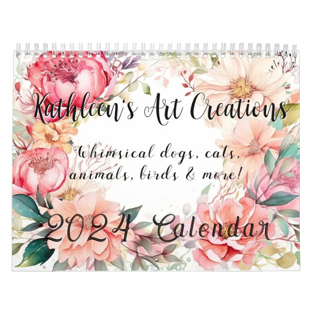 Hunde, Katzen, Tiere, Vögel und mehr 2024 Kalender (Titelbild)